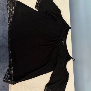 WHBM black off shoulder top